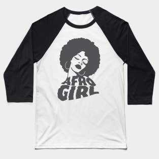 Afro Girl Baseball T-Shirt